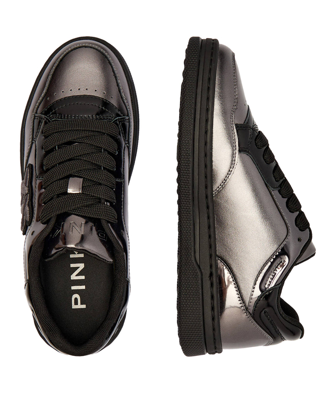 MANDY 11 - SNEAKER LAMINATED NAPPA PEWTER/BLACK Z80
