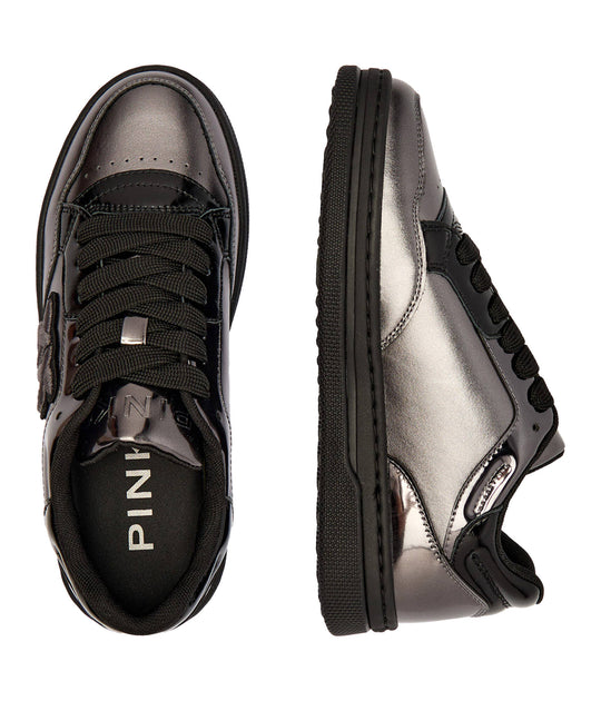 MANDY 11 - SNEAKER LAMINATED NAPPA PEWTER/BLACK Z80