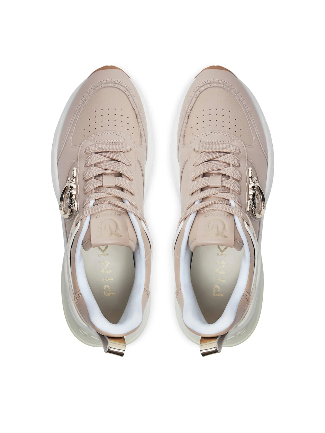 ARIEL 02 - SNEAKER TUMBLED LEATHER/CALF LEATHER/MIRROR NUDE W4E