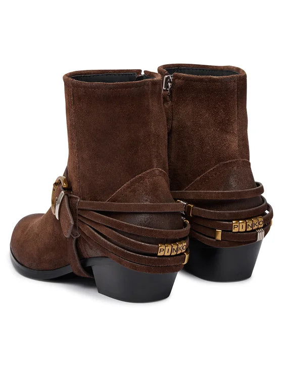JANE 07 - ANKLE BOOT BRUSHED COW SUEDE MORO L72