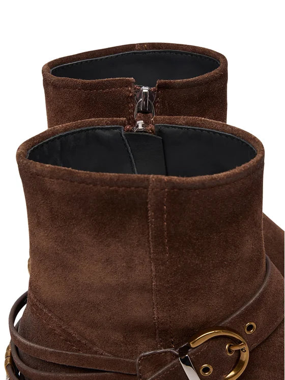 JANE 07 - ANKLE BOOT BRUSHED COW SUEDE MORO L72