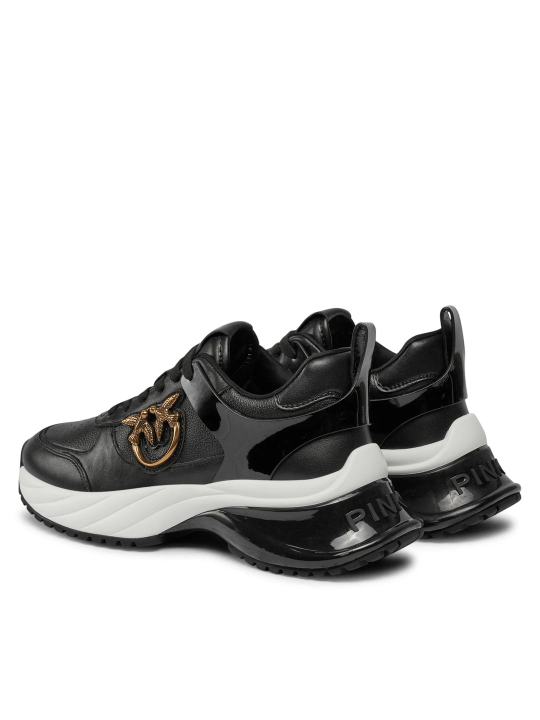 ARIEL 02 - SNEAKER TUMBLED LEATHER/CALF LEATHER/MIRROR BLACK Z99