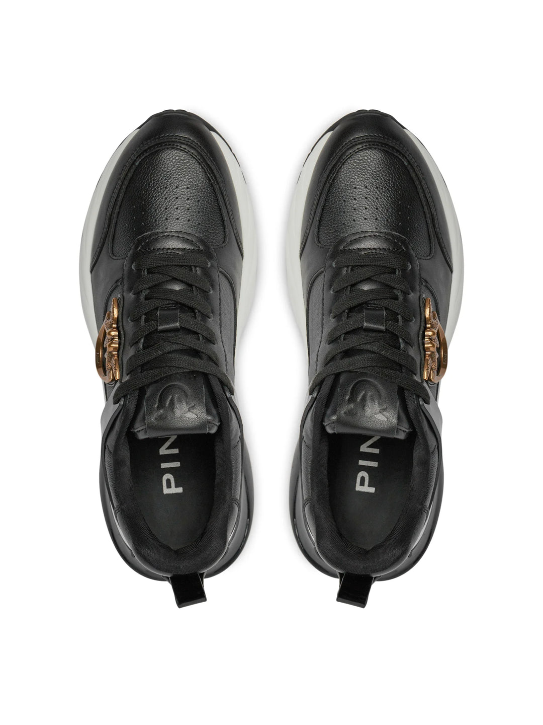 ARIEL 02 - SNEAKER TUMBLED LEATHER/CALF LEATHER/MIRROR BLACK Z99