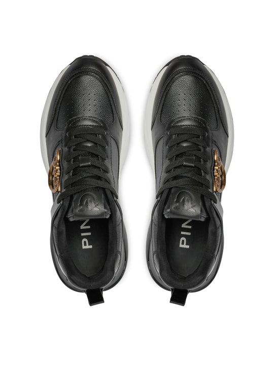 ARIEL 02 - SNEAKER TUMBLED LEATHER/CALF LEATHER/MIRROR BLACK Z99